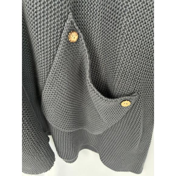 Habitat Clothes to Live in Tunic Sweater Women's XL Gray Pocket Lagenlook - Picture 2 of 7